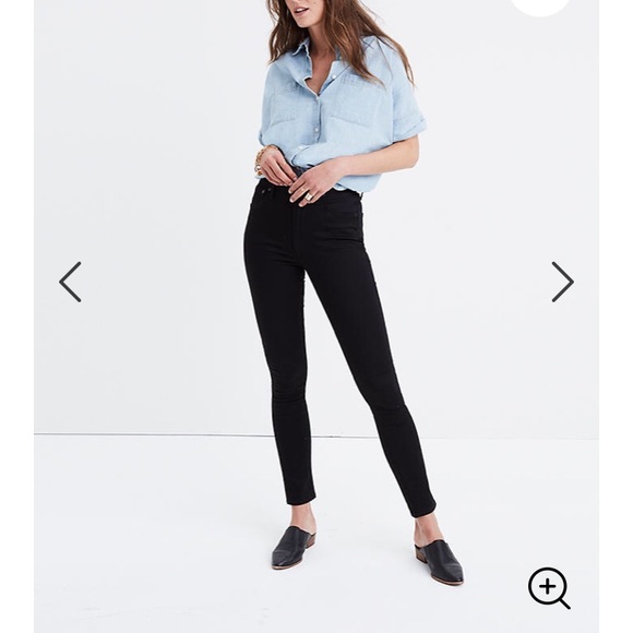 Madewell Denim - Madewell 10” high rise skinny jeans black Sz 31TL
